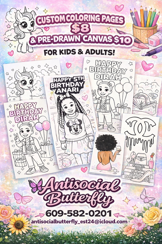 Custom Birthday Coloring Page