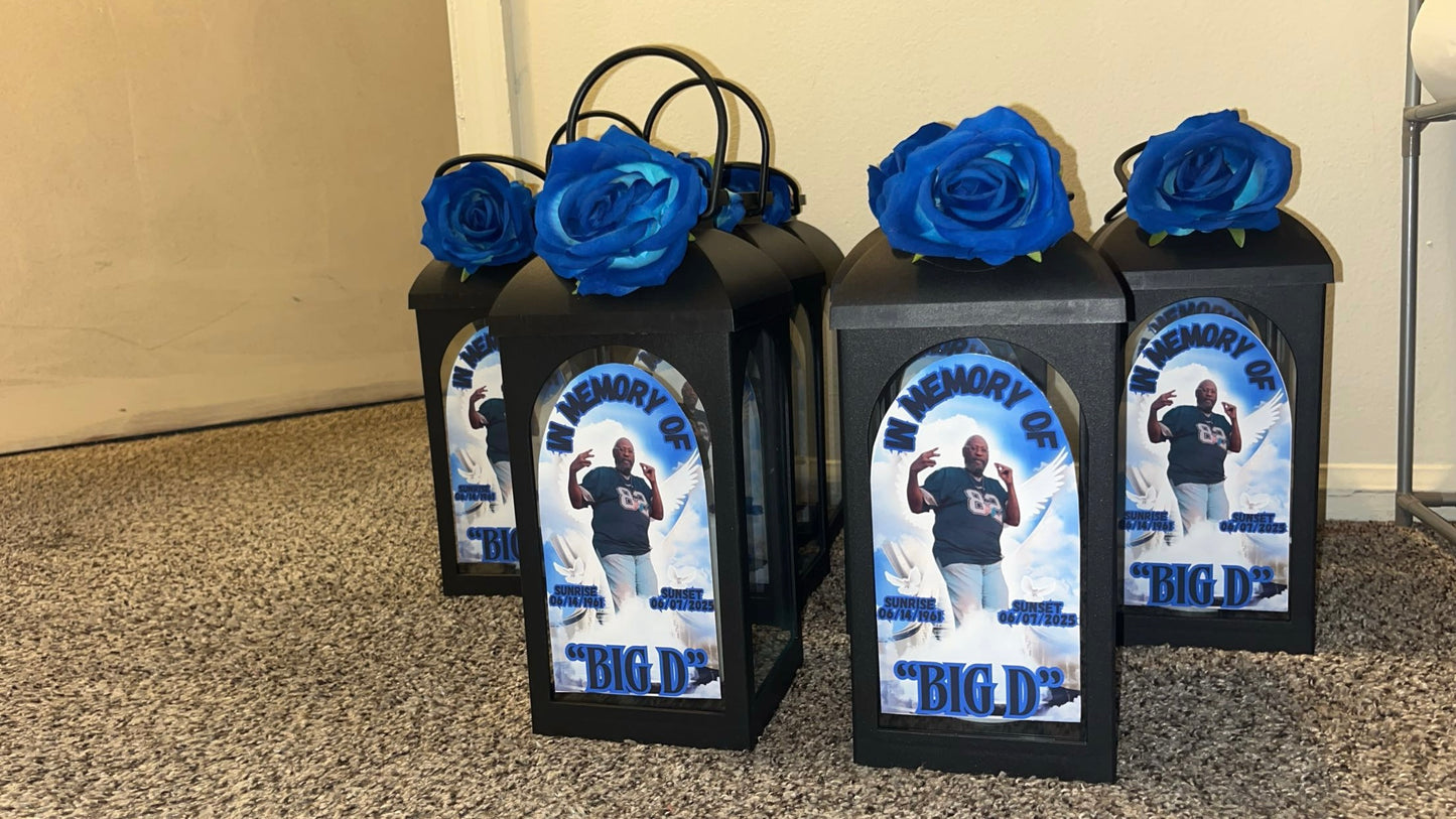 Personalized Memorial Lanterns – “In Memory Of” Tribute Keepsake