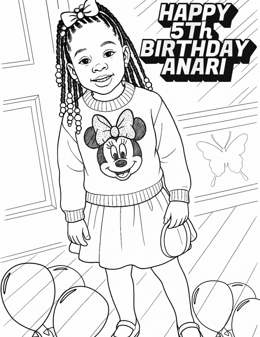 Custom Birthday Coloring Page
